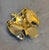Mid-Century Modern 1960s-70s Gold Tone/Faux Pearl Eagle Brooch For Sale - Image 3 of 3