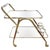 1960s Vintage Bottle Trolley in Brass and Glass with Briar Details, Italy, 1960s For Sale - Image 5 of 5