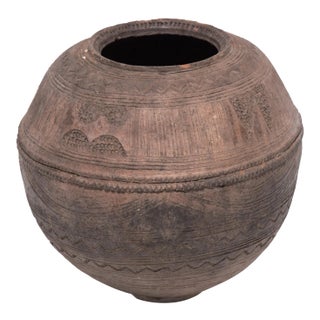 Nupe Incised Terracotta Vessel, C. 1900 For Sale
