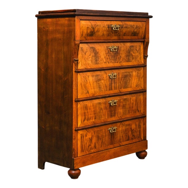 Tall Antique Gründerzeit Chest of Drawers, Late 19th Century For Sale