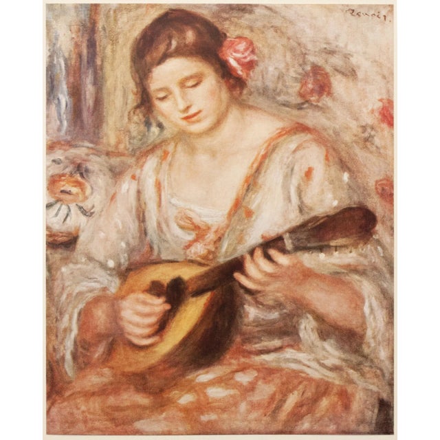 A lovely vintage photogravure after painting "Girl with a Mandolin" by Auguste Renoir. Comes from first limited American...