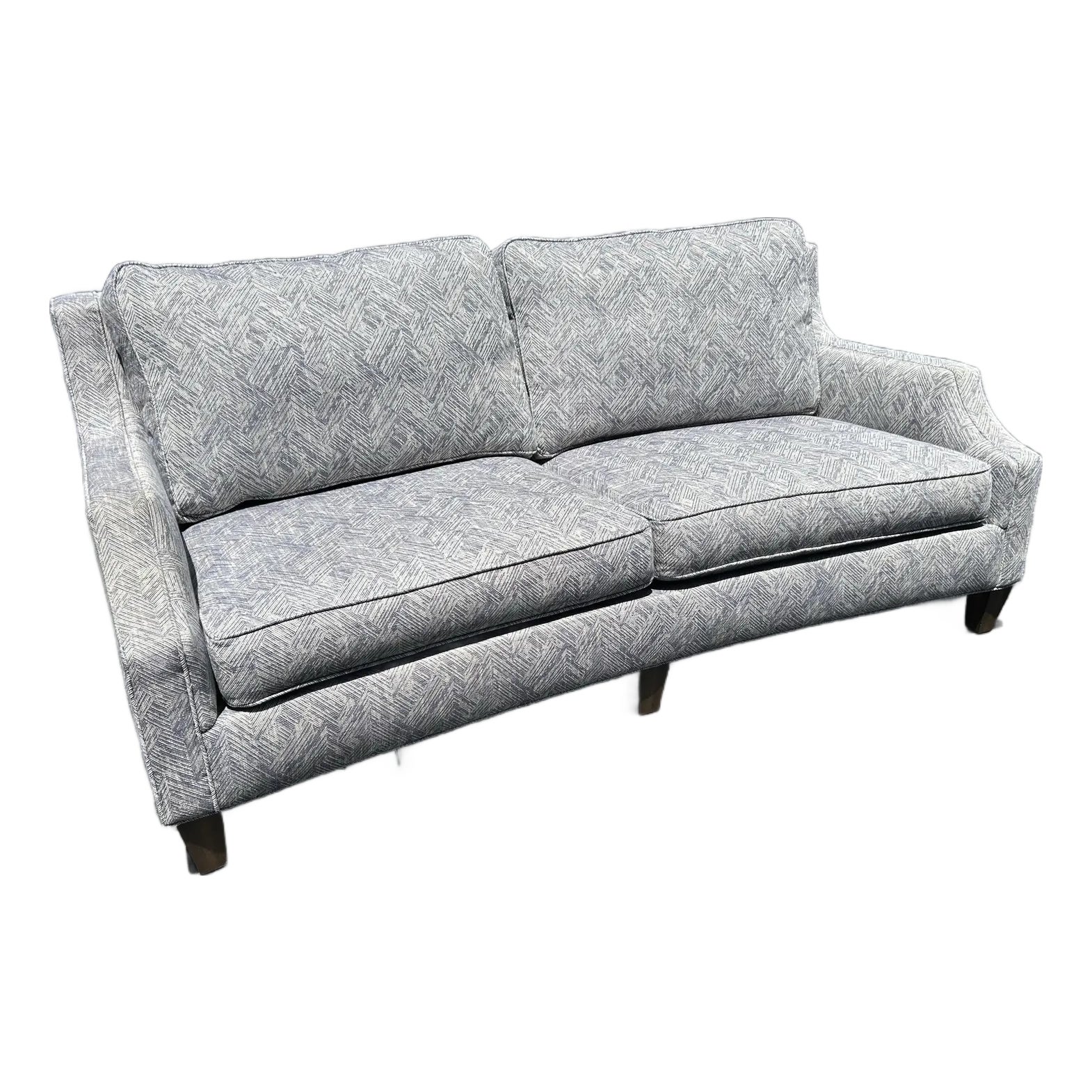 Sam Moore Navy/Bone Sofa | Chairish