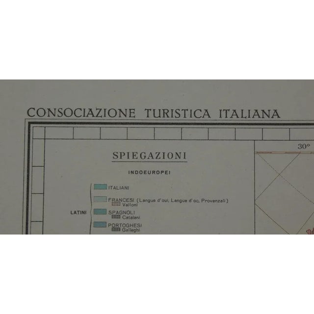 Opera Cartographic Mirabile Card from North Sea to the Mediterranean and Ethnographic Europe from C. T. I. Milan, Italy, 1939, Set of 3 For Sale - Image 10 of 18