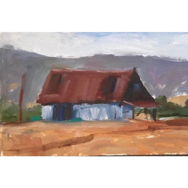 Modern Impressionist Barn Plein‑Air Landscape Original Oil For Sale - Image 4 of 8