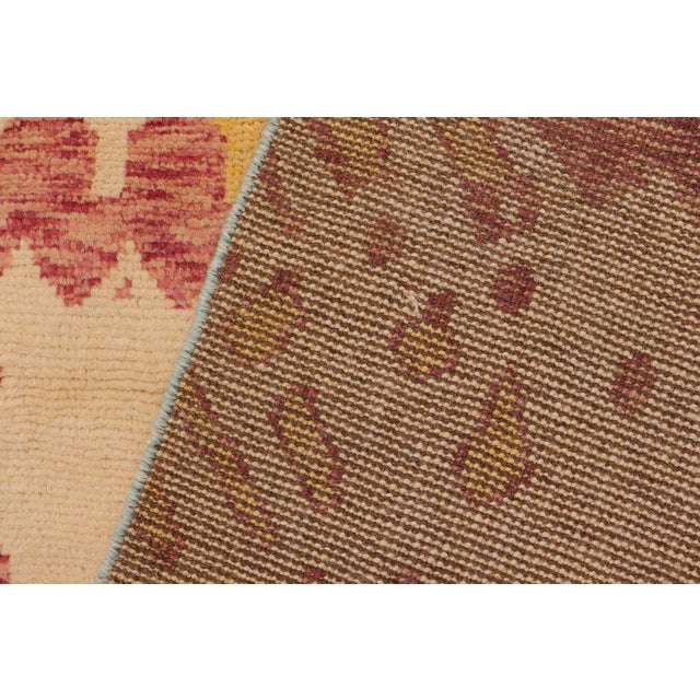 Boho Chic Balochi Rust/Blue Wool Rug - 4'9''x8'0'' For Sale - Image 9 of 11