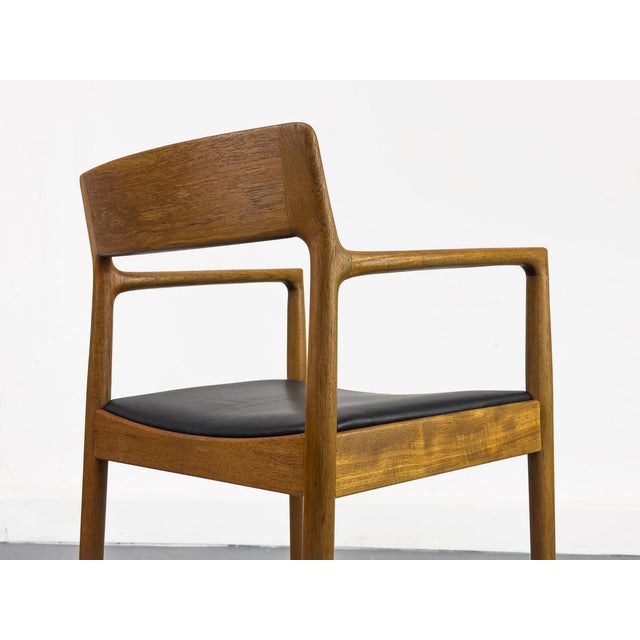 Danish Teak and Leather Armchair by J. Nørgaard for Nørgaards Møbelfabrik, 1960s For Sale - Image 13 of 18