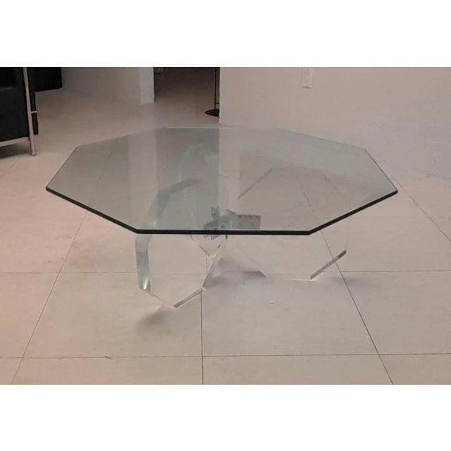 1970s 1970s Charles Hollis Jones Lucite Coffee Table For Sale - Image 5 of 5