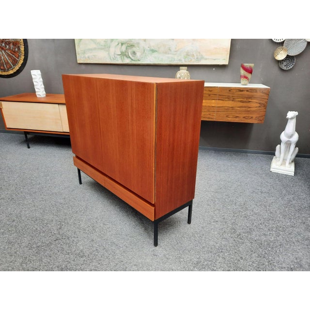 Wood Model S21 Highboard in Teak by Dieter Wäckerlin for Behr, 1960s For Sale - Image 7 of 13
