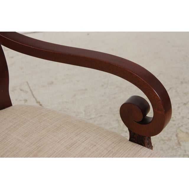 Wood Set of 8 Kindel Neoclassical Mahogany Dining Room Chairs For Sale - Image 7 of 18