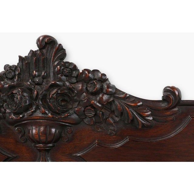 Antique Sculpted Oak Frieze or Wall Ornament, France, 1900s For Sale - Image 4 of 12