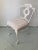 White Hollywood Regency Side Dining Chair For Sale - Image 8 of 10
