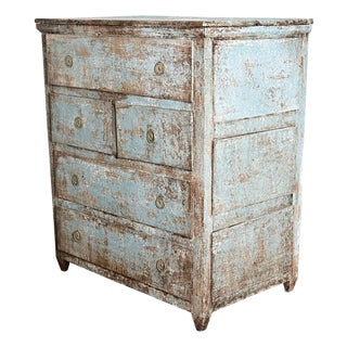 Spanish 19th Century Painted Chest of Drawers From Catalonia For Sale