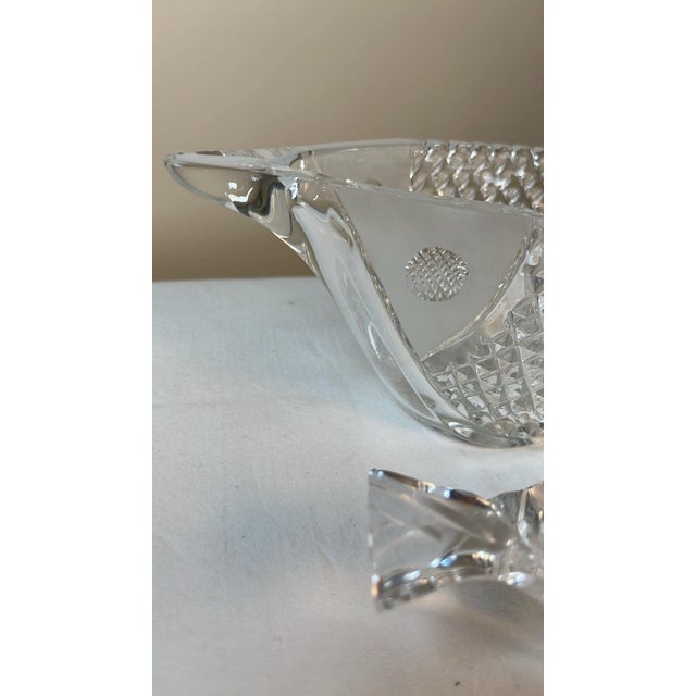 1980s Gus Khrustanly Lead Crystal Fish Shaped Dishes Set of 2 For Sale - Image 6 of 8