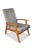 1960s Mid-Century Danish Modern Beech Open Frame Easy Armchair with Taupe Velvet Upholstery, 1960s For Sale - Image 5 of 5