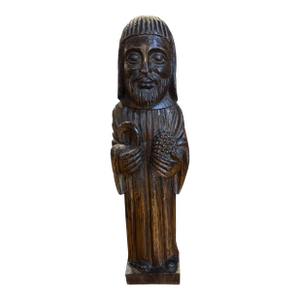 19th Century Hand Carved Antique Saint