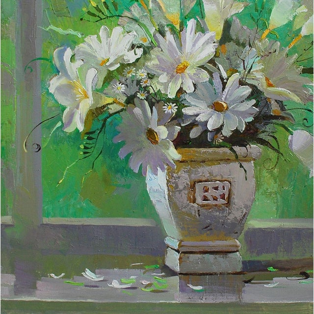 Oil Painting Daisies Egor Ktpatunov For Sale - Image 4 of 6