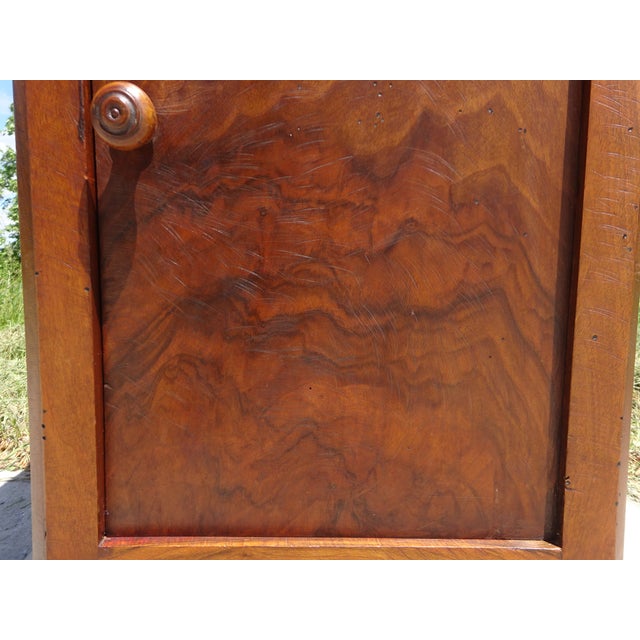 Louis Philippe Bedside Table in Walnut and Burr Walnut For Sale - Image 5 of 18