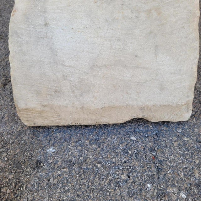 Column in Sculpted White Marble For Sale - Image 13 of 18