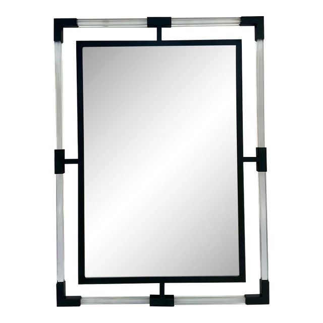 Modern Iron and Acrylic Wall Mirror For Sale