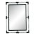 Modern Iron and Acrylic Wall Mirror For Sale