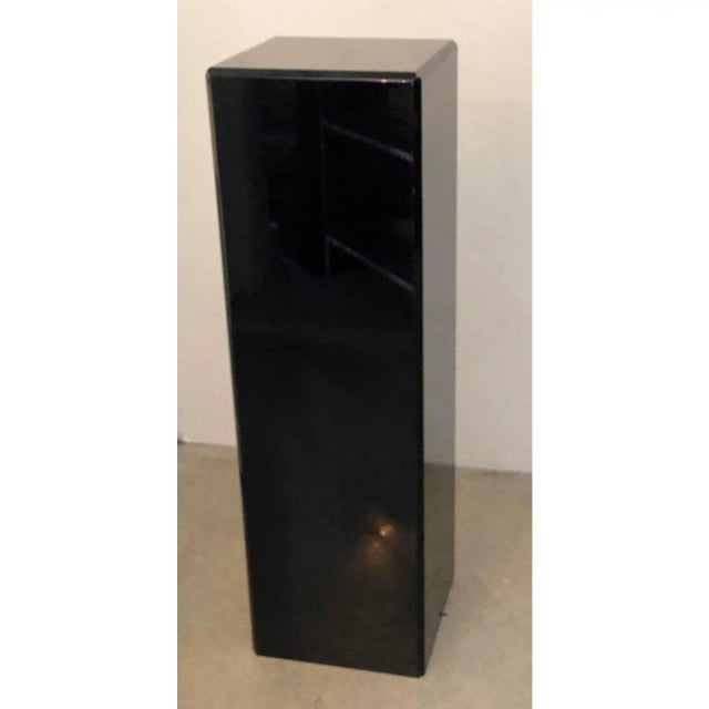Pedestal Black Lucite 26.5" High For Sale - Image 11 of 13