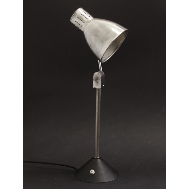 Metal French Table Lamp in Chromed and Lacquered Metal from Jumo, 1940s For Sale - Image 7 of 14