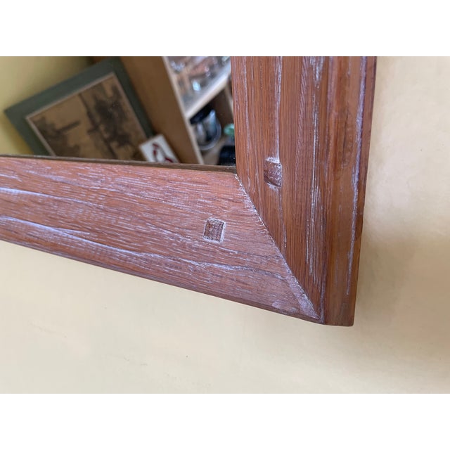 Rustic Vintage 1963 A. Brandt Ranch Oak Small Mirror For Sale - Image 3 of 9