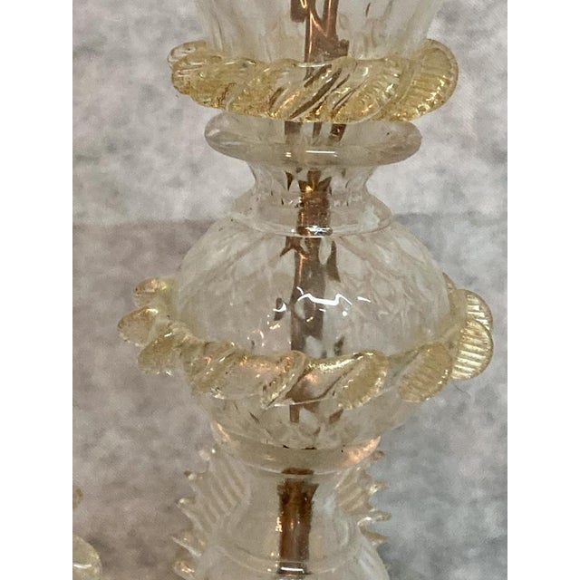 Vintage Murano Glass Chandelier For Sale - Image 5 of 18