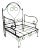 Outdoor Vintage Iron Scroll Mediterranean Arm Chair For Sale