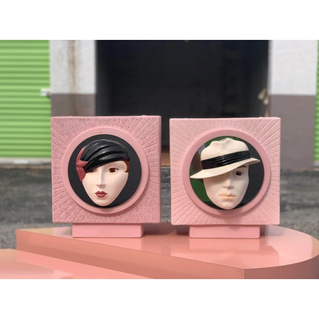 1980s Vintage 1980s His and Hers Box Vases - a Pair For Sale - Image 5 of 12