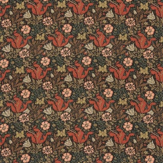 Morris & Co Compton Fabric in Terracotta/Sandstone Cotton - a Sample For Sale