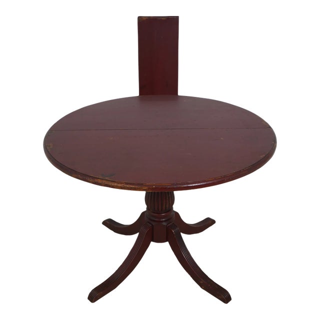 Habersham Round Distressed Painted Dining Room Table For Sale