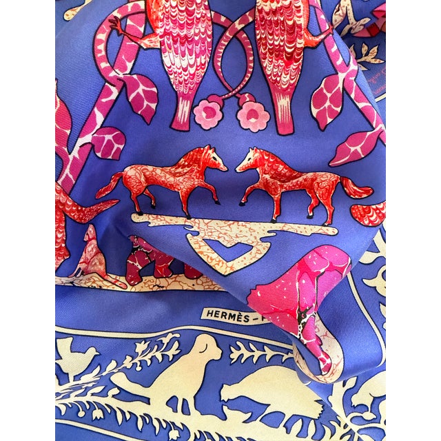 Hermès Early America 1 Silk Scarf 1981 Designed by Françoise De La Perriere For Sale - Image 12 of 12