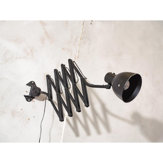 Metal Industrial Black Scissor Wall Light from Hala, 1930s For Sale - Image 7 of 12
