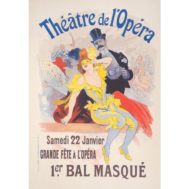 Jules Cheret, Masquerade Ball (Théâtre de l’Opéra), 1897, Original Lithograph For Sale - Image 10 of 10