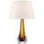 Julie Neill for Visual Comfort Signature Christa Large Table Lamp in Amber Glass with Linen Shade For Sale