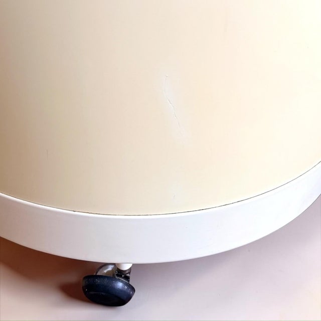 Silvi Dressing Table and Chair in Beige Plastic and Coral Red Upholstery from Fain Kastilia, 1970s, Set of 2 For Sale - Image 16 of 18