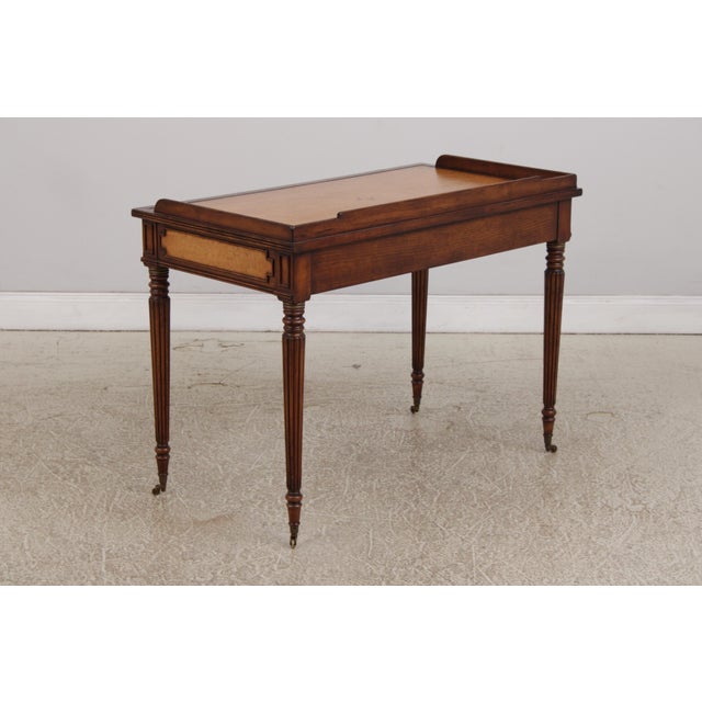Jonathan Charles Sheraton Leather Top Mahogany Desk For Sale - Image 16 of 16