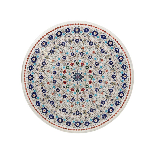 Marble Table with Brass Frame For Sale - Image 3 of 16