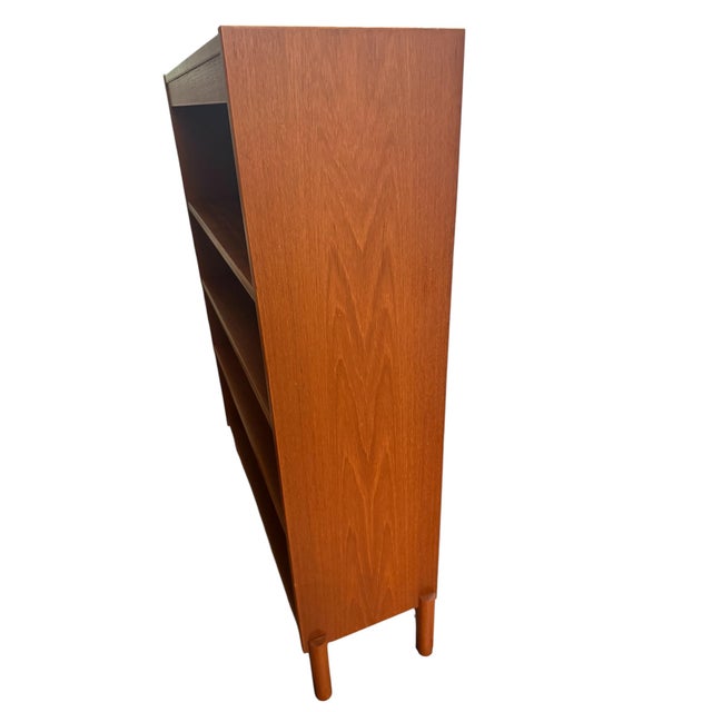 Vintage Danish Teak Bookcase McM Four Shelf For Sale - Image 9 of 16