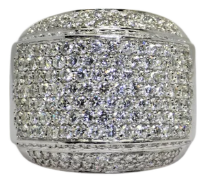 18k (750) White Gold Natural F-G Diamond Color Ring Size 8