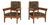 Art Deco Armchairs in Oak and Macassar from Anton Lucas, Netherlands, 1925, Set of 2 For Sale