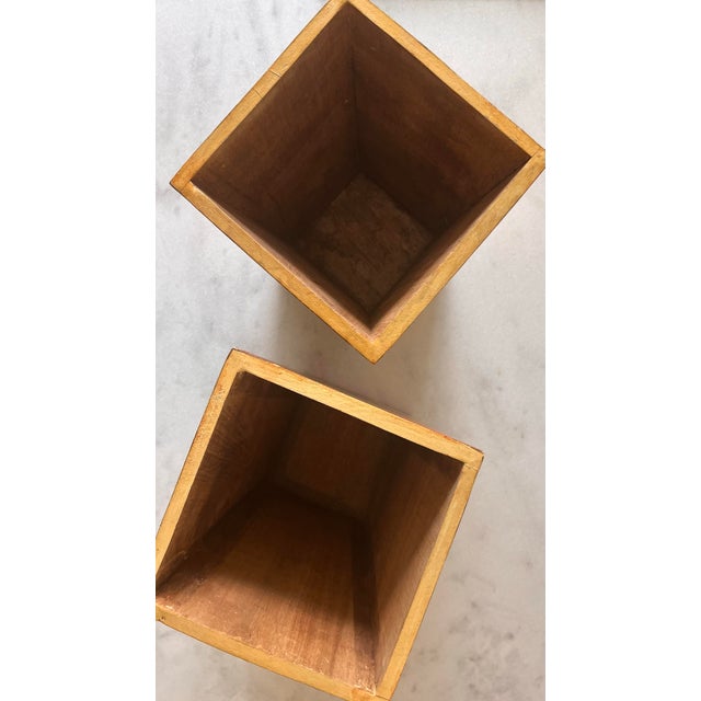 Traditional Hand Painted Wood Planter For Sale - Image 10 of 10