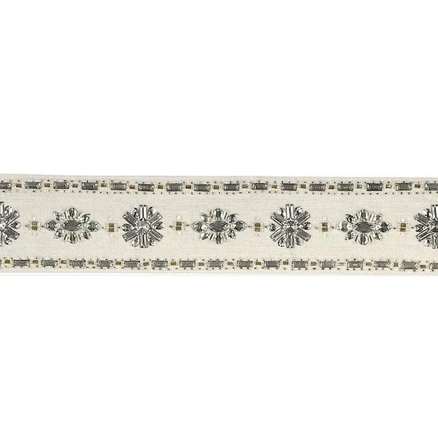 Contemporary Sample - Schumacher Wallis Tape in Diamond For Sale - Image 3 of 3