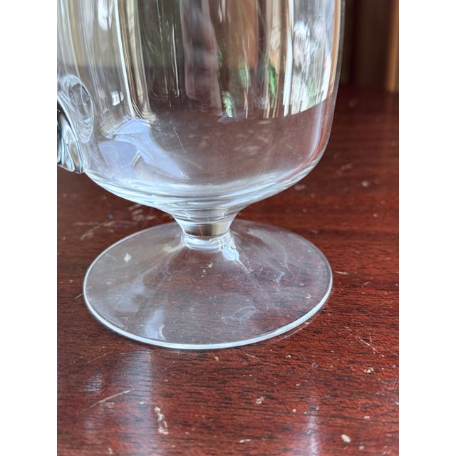 Mid 20th Century Mid Century Modern Hand Blown Crystal Irish Coffee Glasses Footed Teardrop Handles - a Pair For Sale - Image 10 of 10