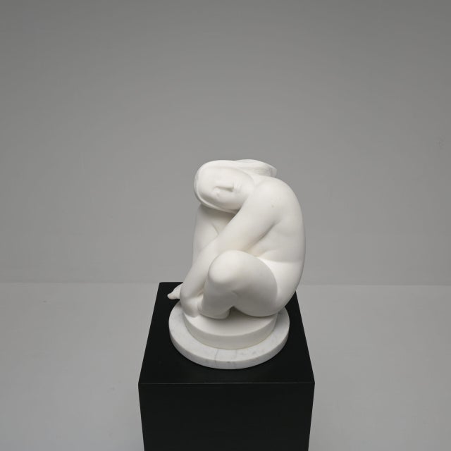 Jan Keustermans, Figurative Statue, 1990s, Carrara Marble For Sale - Image 13 of 18