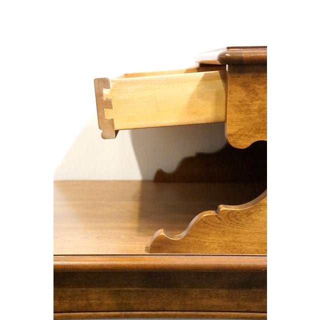 Wood Ethan Allen Heirloom Nutmeg Maple Colonial Early American 19" Accent Step End Table 10-8442 For Sale - Image 7 of 12