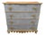 Guild Master Distressed Blue Reeded 4-Drawer Chest of Drawers For Sale