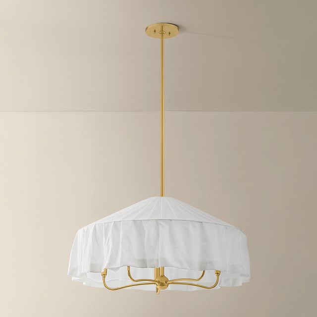 Mitzi Mitzi Shivonne 34 in. 5 Light Pendant in Aged Brass Finish For Sale - Image 4 of 8