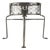 Early 2000s Artisan Industrial Steel Petite Side Table With Cutouts For Sale